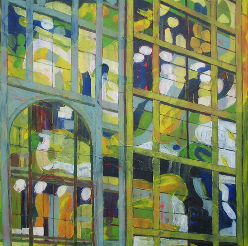 "Lover's Building" by Barbara Piatti, 회화 for Sale on Singulart
