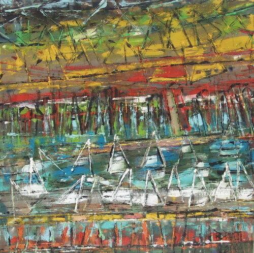 "Malacots sur mer" di Barbara Piatti, Pittura in vendita su Singulart