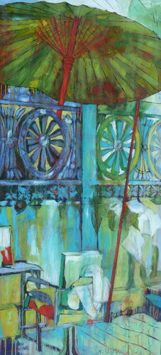 "Sunbrella Hair Cut" by Barbara Piatti, Painting for Sale on Singulart