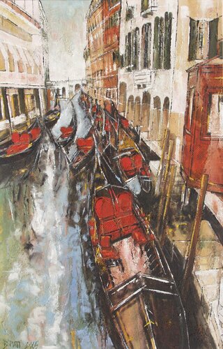 "Red Park"" di Barbara Piatti, Pittura in vendita su Singulart