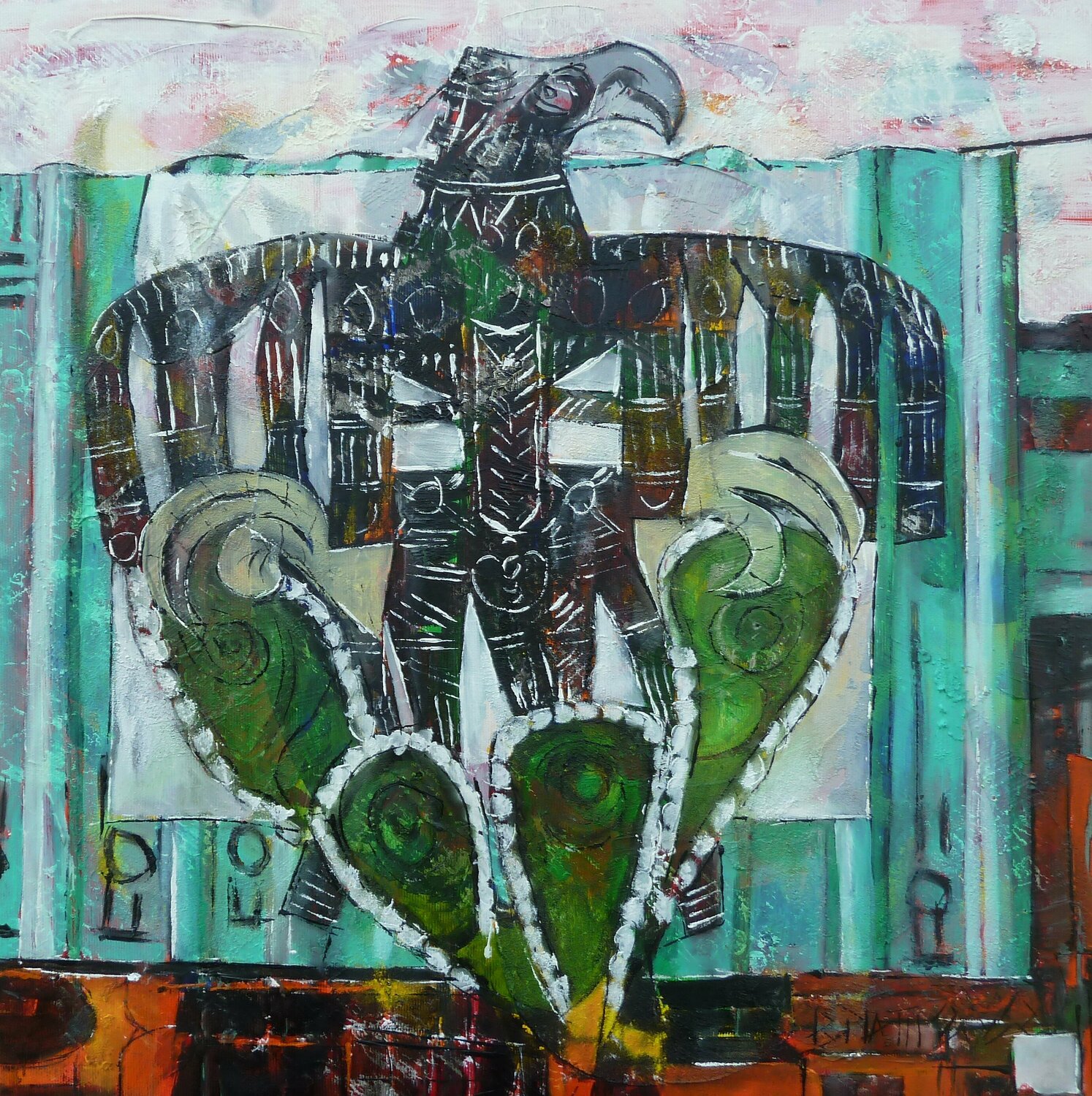 "Pas bouger" (Streetart Mexico City) Barbara Piatti Originalgemälde zu verkaufen
