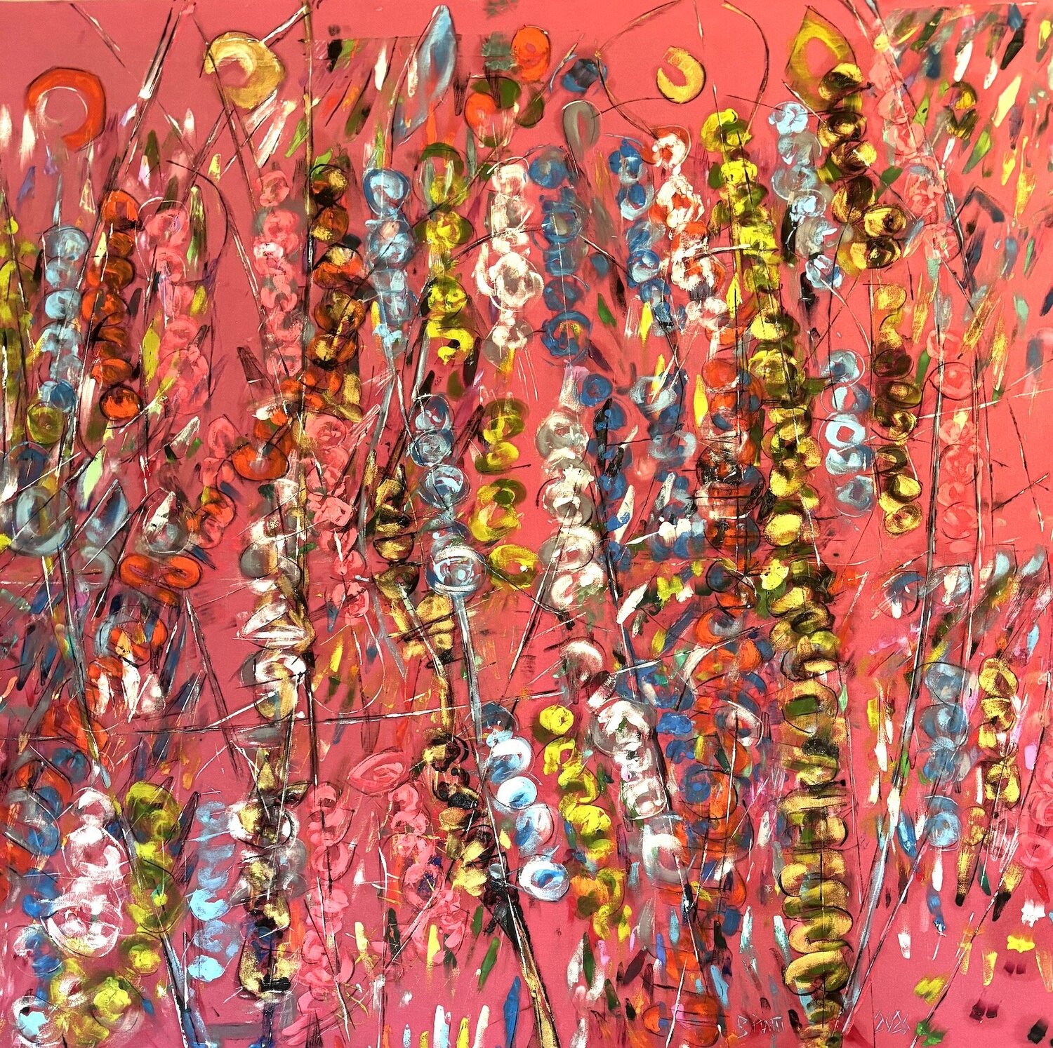 "When color dances" Barbara Piatti Original painting for sale