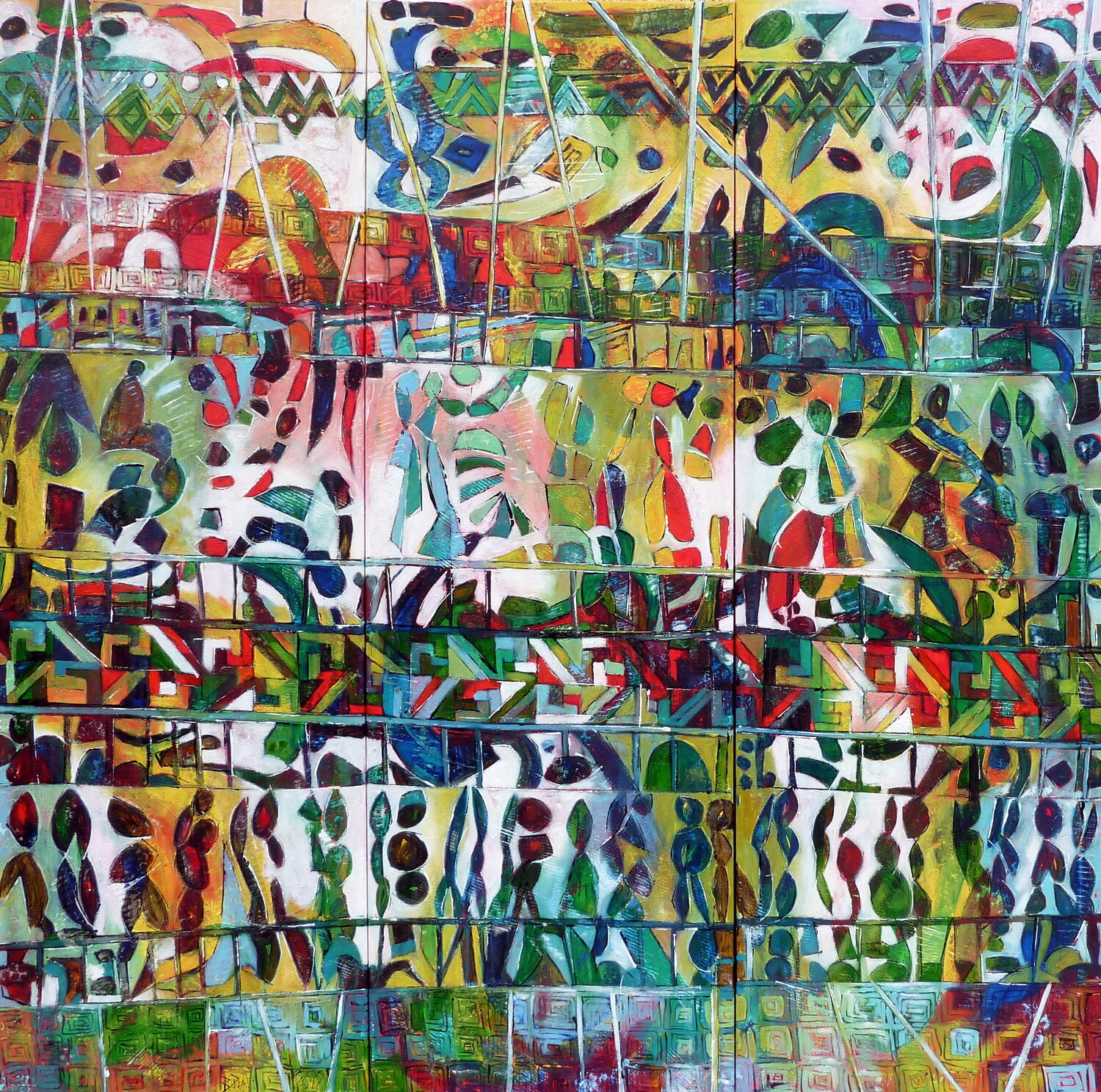 "Trip - Tic" triptyque Benares Barbara Piatti