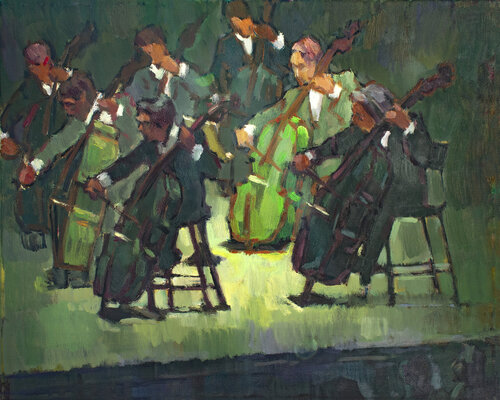 Musicians. van Vera Bondare, Schilderij te koop op Singulart