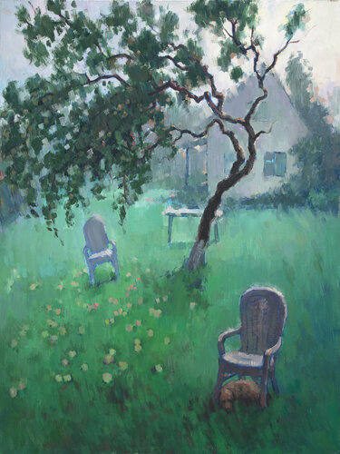 The garden after the rain van Vera Bondare, Schilderij te koop op Singulart