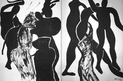 Gruppendynamik (Diptych) Christel Haag