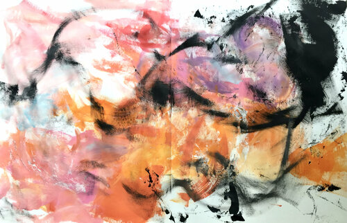 Gentle Touch (Diptychon) von Christel Haag, Werk auf Papier kaufen auf Singulart
