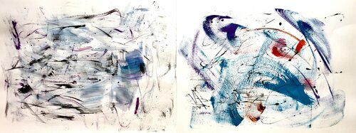 Talk About (Diptychon) par Christel Haag, Œuvre sur papier en vente sur Singulart