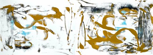 On a Monday Morning (Diptychon) by Christel Haag, Work on Paper for Sale on Singulart