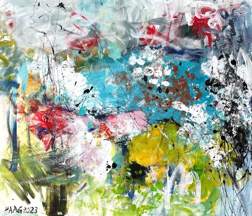 Der Frühling klopft an di Christel Haag, Pittura in vendita su Singulart