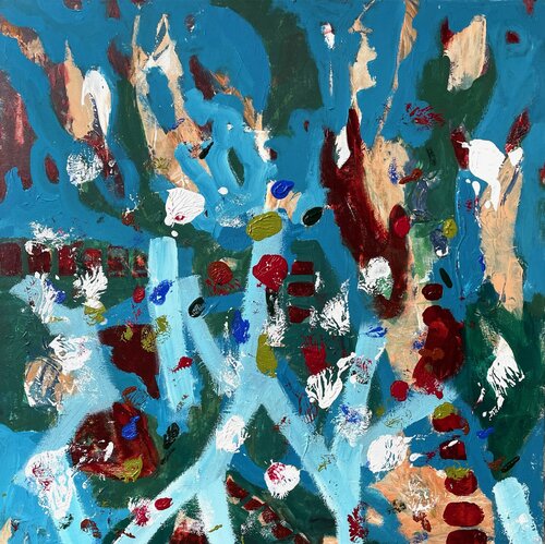 Hauptsache glücklich par Christel Haag, Peinture en vente sur Singulart