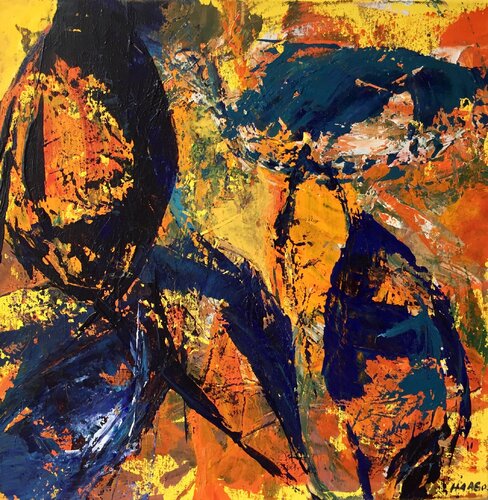 Sonnenblau van Christel Haag, Schilderij te koop op Singulart