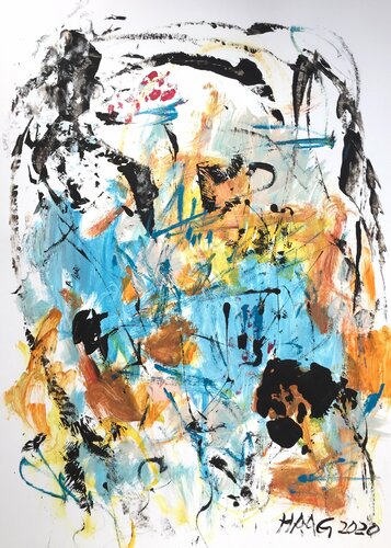 Who Let the Dog out by Christel Haag, Work on Paper for Sale on Singulart