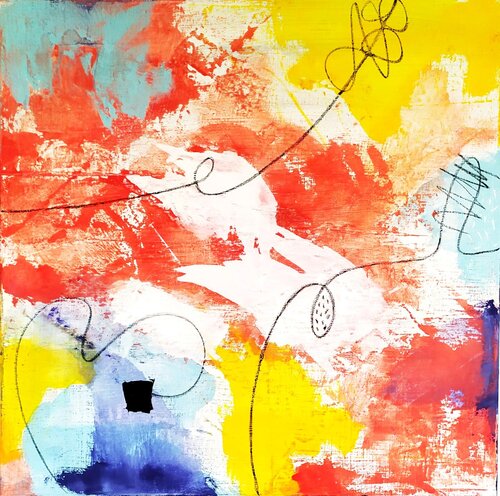 Oh Happy Day serie, 60x60cm von aliz polgar, Malerei kaufen auf Singulart