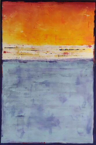Miami beach on sunset von aliz polgar, Malerei kaufen auf Singulart