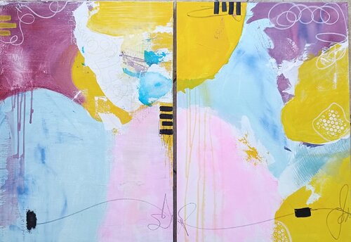 Dancing on the clouds lV. von aliz polgar, Malerei kaufen auf Singulart