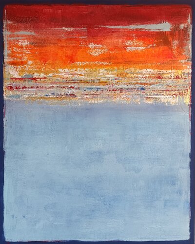 Sunset over Sicily by aliz polgar, 油畫 for Sale on Singulart
