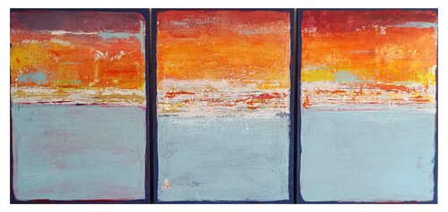 Sunset on Blue coast by aliz polgar, 油畫 for Sale on Singulart