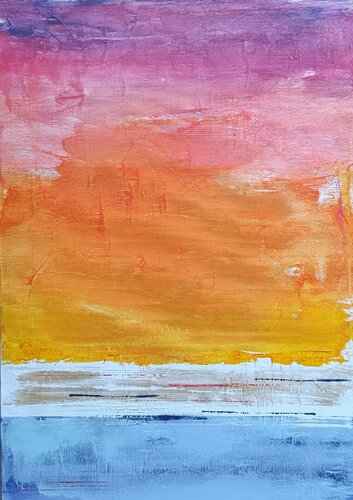 Sunrise on Gibraltar di aliz polgar, Pittura in vendita su Singulart