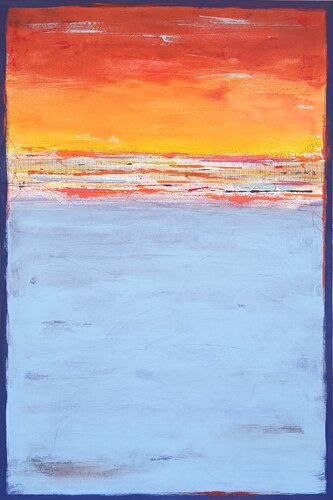 Sunset over Corsica par aliz polgar, Peinture en vente sur Singulart