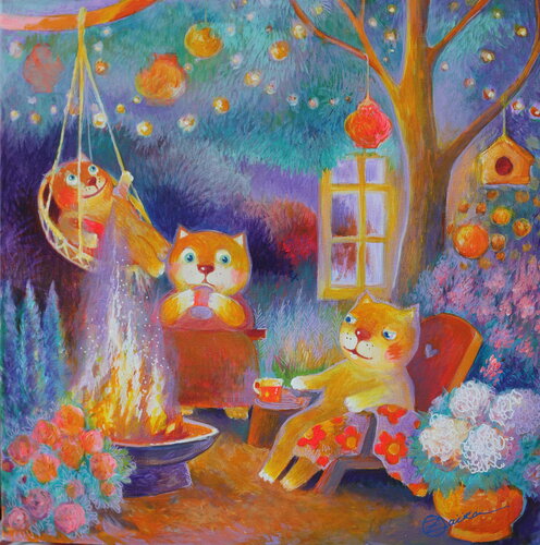 Agréable soirée van Oxana Zaika, Schilderij te koop op Singulart