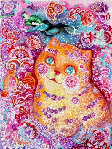 Le rêveur van Oxana Zaika, Werk op papier te koop op Singulart