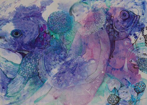 Eau van Oxana Zaika, Werk op papier te koop op Singulart