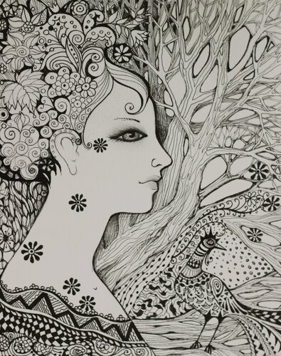 Portrait van Oxana Zaika, Werk op papier te koop op Singulart