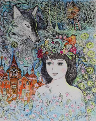 Enfance van Oxana Zaika, Werk op papier te koop op Singulart