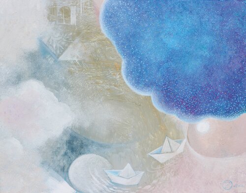 Myosotis, l'herbe d'amour van Oxana Zaika, Schilderij te koop op Singulart