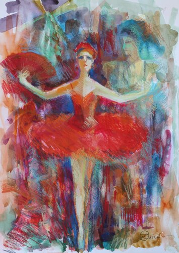 Don Quichotte van Oxana Zaika, Werk op papier te koop op Singulart