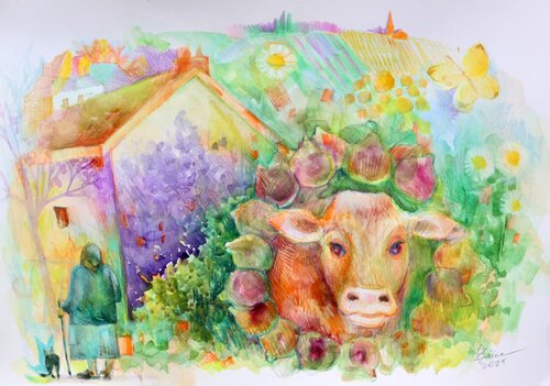 Paysage rurale di Oxana Zaika, Opera su carta in vendita su Singulart