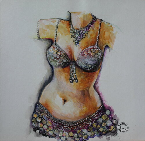 Danse OrienTaLe di Oxana Zaika, Opera su carta in vendita su Singulart