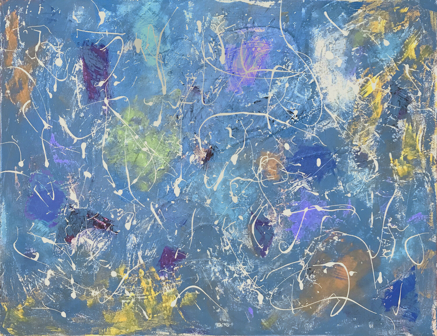 Whispers of Blue Sharon Pierce McCullough Origineel schilderij te koop