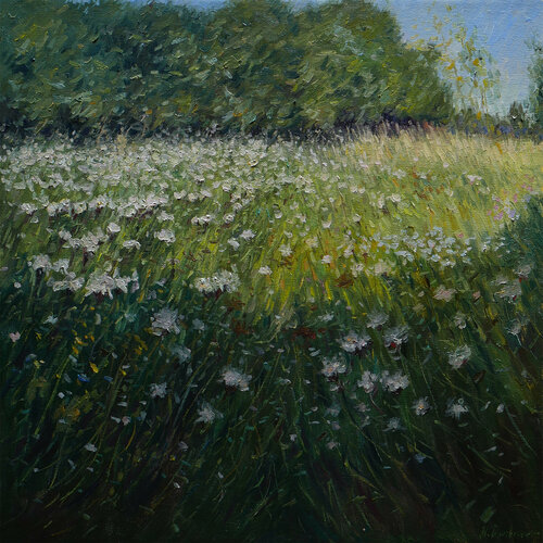 August Herbs. Original Summer Sunny Oil Painting by Nikolay Dmitriev, Painting for Sale on Singulart