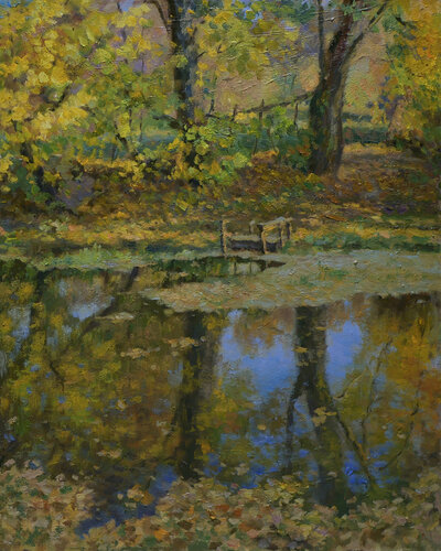 The Reflection of Autumn by Nikolay Dmitriev, Painting for Sale on Singulart