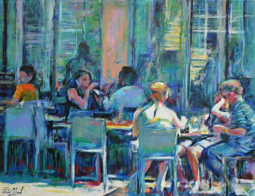 Secrets 27 2021 Déjeuner d'été von Peter Wood, Malerei kaufen auf Singulart