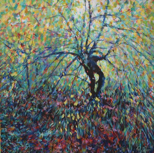 Cascading autumn leaves van Peter Wood, Schilderij te koop op Singulart