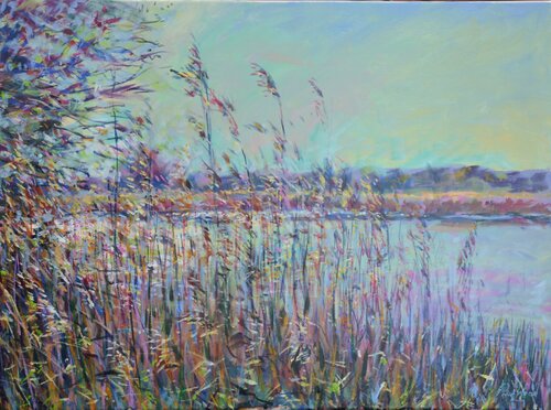Westmarsh Lake - Barrow Haven - Sunrise von Peter Wood, Malerei kaufen auf Singulart