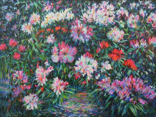 Mixed Rhododendrons van Peter Wood, Schilderij te koop op Singulart