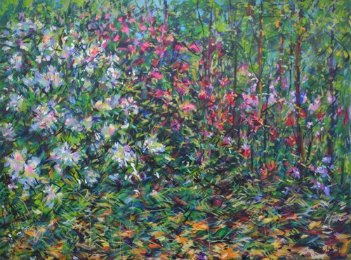 Last of the summer Rhododendrons van Peter Wood, Schilderij te koop op Singulart