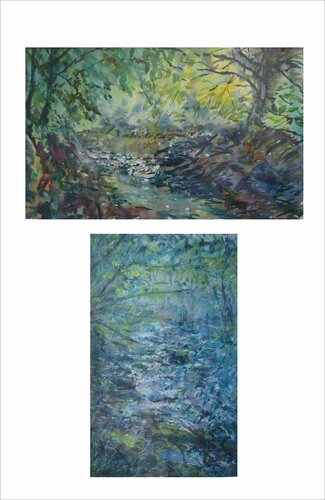 11. x 2 Petite Creuse. Watercolour & Pastels von Peter Wood, Werk auf Papier kaufen auf Singulart