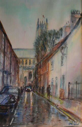 16. Beverley Minster. Watercolour. von Peter Wood, Werk auf Papier kaufen auf Singulart