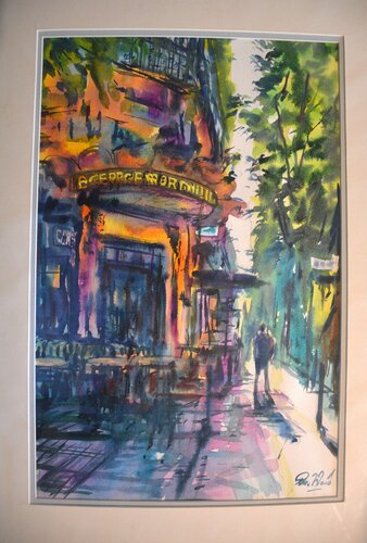 28. Paris street. Watercolour von Peter Wood, Werk auf Papier kaufen auf Singulart