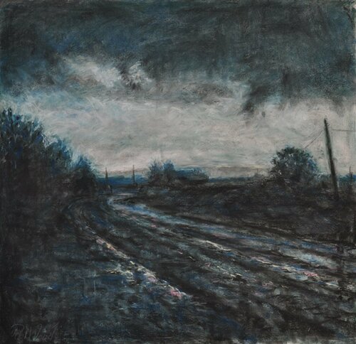 42  Deep moods. Charcoal chalk pastels. von Peter Wood, Werk auf Papier kaufen auf Singulart