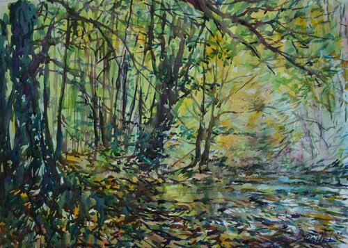48. Petite Creuse. Watercolour. by Peter Wood, Work on Paper for Sale on Singulart