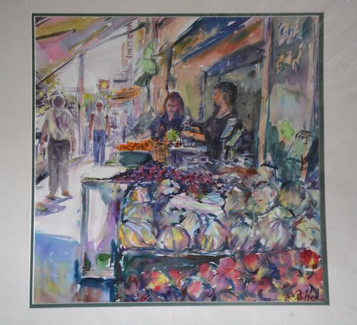 52. Provence open shop. Watercolour. von Peter Wood, Werk auf Papier kaufen auf Singulart