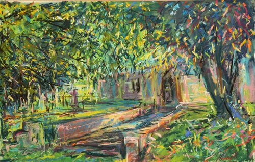 59. Horkstow. Sunlight through autumn leaves. von Peter Wood, Werk auf Papier kaufen auf Singulart