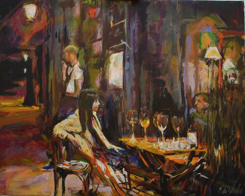 Waiters break di Peter Wood, Pittura in vendita su Singulart