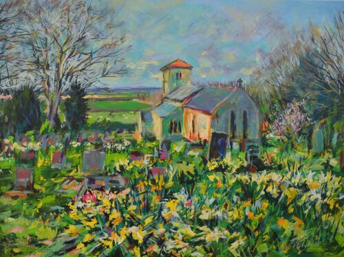Horkstow spring flowers von Peter Wood, Malerei kaufen auf Singulart